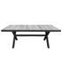 Table de jardin fixe HORTENSE céramique anthracite chassis + plateau 200 x 100 cm