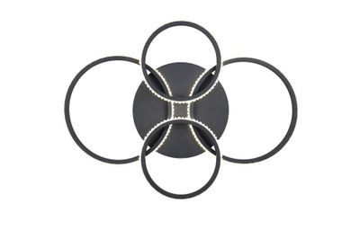 Plafonnier LED Cires noir 3400 lumens blanc neutre - REALITY