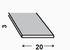 Profilé plat inox mat 20 x 3 mm 1 m CQFD