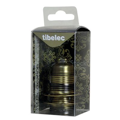 Douille électrique E14 métal bronze - TIBELEC