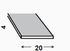 Profilé plat acier laminé 20 x 4 mm 2 m CQFD