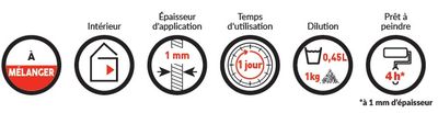 Boite d'enduit de lissage en poudre type F 1KG PRESTONETT