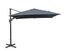 Parasol déporté 3 x 3 m inclinable et orientable gris mât aluminium PROLOISIRS