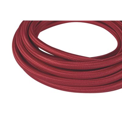 Câble électrique textile 2 x 0,75 mm² pour luminaire 4 m rouge - TIBELEC
