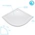 Receveur de douche 1/4 de cercle 90x90 cm acrylique blanc Pure 2 - AURLANE