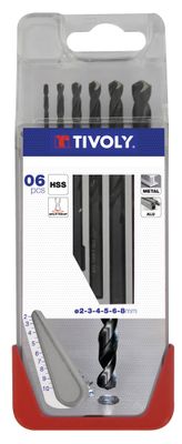 Forets à métaux HSS diamètre 2 à 8 mm par 6 TIVOLY