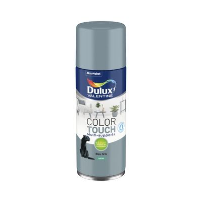 Bombe de peinture Color Touch bleu gris satin 400 mL - DULUX VALENTINE