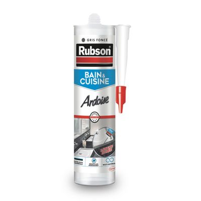 Mastic Silicone Bain & Cuisine Pure Ardoise 280 ml RUBSON