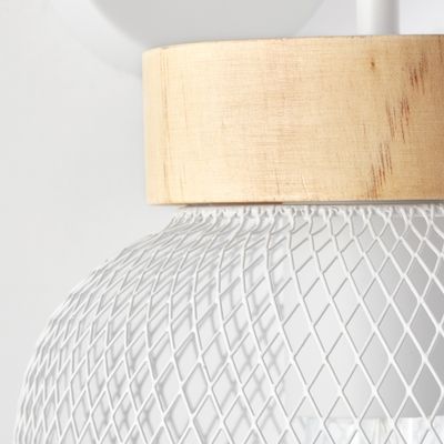 Applique murale GIADA E27 40W blanc et bois - BRILLIANT