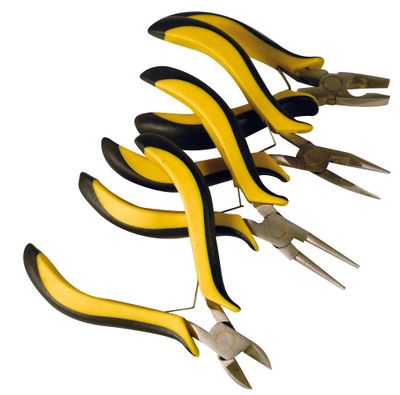 Jeu de 4 mini pinces gainées bi-matière 125 mm - JP OUTILLAGE
