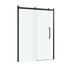 Porte de douche coulissante 140x200 cm profilé noir verre transparent 8 mm Rolling - AURLANE