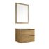 Meuble de salle de bains Reign + vasque centrée 2 tiroirs L60 x H48 x P46 cm bois mélaminé chêne foncé - EGORE