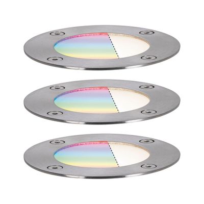 Spots encastrable extérieur LED RGBW multicolore compatible ZigBee IP65 3x3,6W 3x190 lumens 24V Kit de démarrage - Plug & Shine PAULMANN