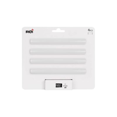 Poignée de meuble cylindrique inox blanc mat entraxe 96 mm par 4 REI