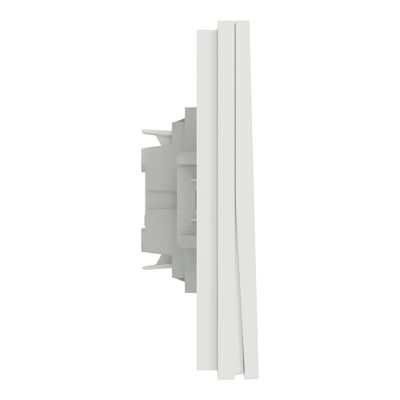 Interrupteur va-et-vient ou poussoir avec plaque intégrale Odace 2025 blanc - SCHNEIDER ELECTRIC