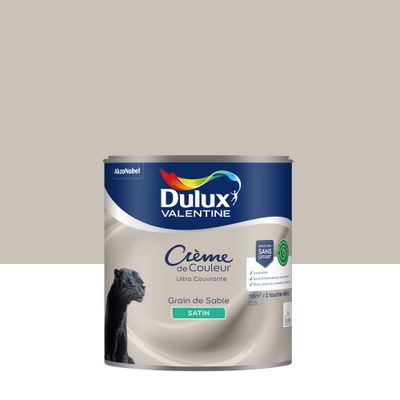 Peinture crème de couleur Grain de Sable satin 0,5L - DULUX VALENTINE