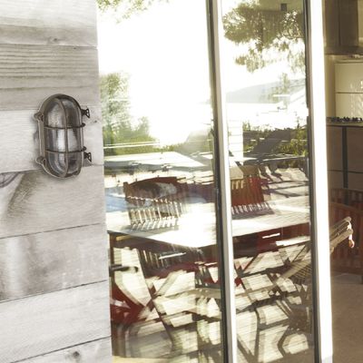 Applique extérieur hublot E27 Achab rouille IP44 60W - COREP