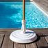 Pied parasol plastifié rond 13 Litres pour mat de 18 à 33 mm