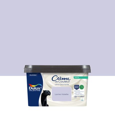 Peinture crème de couleur Larme Violette satin 2,25L - DULUX VALENTINE