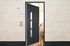 Porte d'entrée Manhattan pvc gris poussant gauche 215 X 90 cm CLOSY
