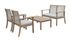 Salon de jardin SEVILLE polyester beige résine tressée 4 places - PROLOISIRS