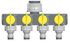 Collecteur d'arrosage 4 sorties avec nez de robinet RAINPLAY