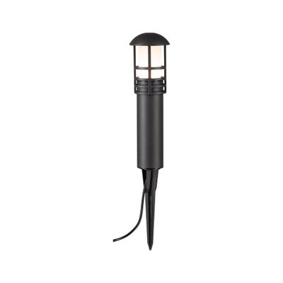 Borne extérieur à piquer LED 26cm Link+Light noir IP65 75 lumens blanc chaud - PAULMANN