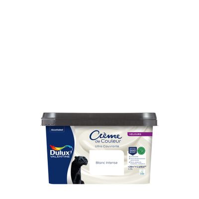 Peinture crème de couleur Blanc Intense velours 2,25L - DULUX VALENTINE