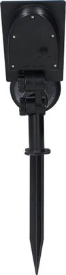 Spot à piquer solaire LED détecteur crépusculaire 34cm SPIKY noir IP 65 RGBW - ARLUX