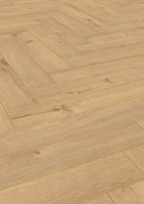 Sol stratifié bâton rompu décor chêne beige SUNDANCE ép 8 mm 12,6 x 63 cm AC5 paquet de 0,870 m² AJ TIMBER