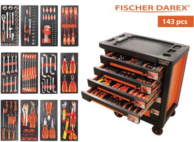 Servante équipée de 143 outils FISCHER DAREX