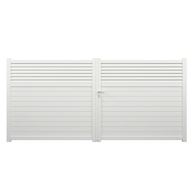Portail battant aluminium JASMIN l.3,50 x H.1,634 m blanc livraison directe à domicile GARDEN GATE