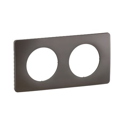 Plaque de finition 2 postes Gris cendré - Céliane LEGRAND