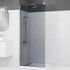 Paroi de douche à l'italienne 90x200 cm profilé chrome verre fumé 8 mm Parma - AURLANE