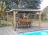 Abri de jardin pool house BLUETERM en bois traité sans paroi  12,31 m², Livraison à domicile incluse - HABRITA