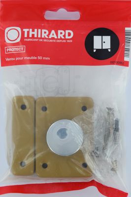 Verrou de meuble Alouette 50 mm à bouton doré THIRARD