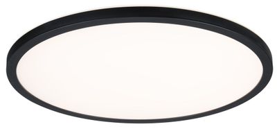 Plafonnier salle de bains LED Atria Shine Ø 40cm noir IP44 2800 lumens blanc variable CCT - PAULMANN