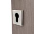 Rosaces de porte carrées à cylindre Mira aluminium nickel mat 50 x 50 mm ALPERTEC