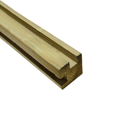 Poteau bois angle pin traité autoclave classe 4 vert rainuré - 90 x 90 x 2400 mm - DEBARGE