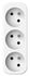 Multiprise murale 3 prises ou triplite blanc - QUARX