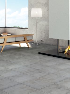 Carrelage sol intérieur effet béton plomb PRESTIGE ép 8 mm 45 x 45 cm paquet de 1,45 m² PAREFEUILLE