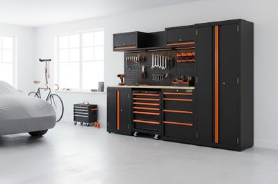 Ensemble d'atelier avec armoires de rangement + servante - FISCHER DAREX