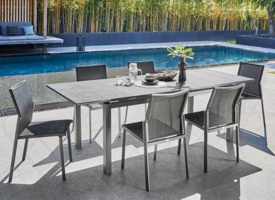 Table hivaoa 180/240x90 ceramique PROLOISIRS Livraison à domicile incluse