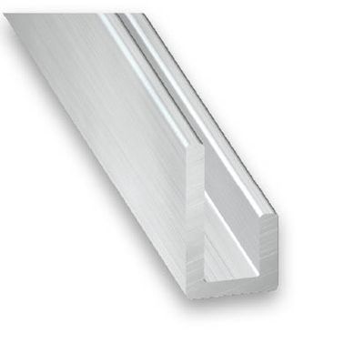 Cimaise aluminium brut 20 x 10 x 10 x 1,5 mm 2 m CQFD