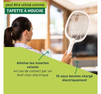 Raquette à insectes (mouche, moustique, mite) 2 en 1 - WINDHAGER