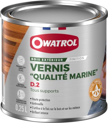 Vernis D.2 Qualité Marine 250 mL - OWATROL
