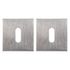 Rosaces de porte carrées à clé Mira aluminium nickel mat 50 x 50 mm ALPERTEC