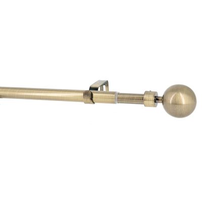 Kit de tringle à rideaux extensible en métal de 1.20 à 2.10 m diam 19 mm Finition Doré vieilli - MOBOIS