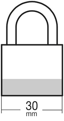 Cadenas à clé acier largeur 30 mm THIRARD