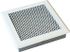 Grille de cheminée acier blanc 150 x 150 mm avec pré-cadre + anti vision AUTOGYRE